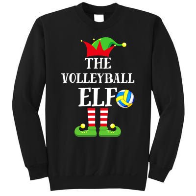 The Volleyball Elf Matching Volleyball Player Christmas Sweatshirt