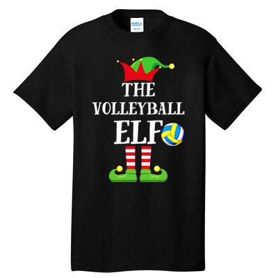 The Volleyball Elf Matching Volleyball Player Christmas Tall T-Shirt