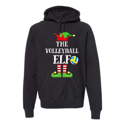 The Volleyball Elf Matching Volleyball Player Christmas Premium Hoodie