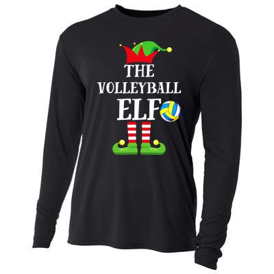 The Volleyball Elf Matching Volleyball Player Christmas Cooling Performance Long Sleeve Crew