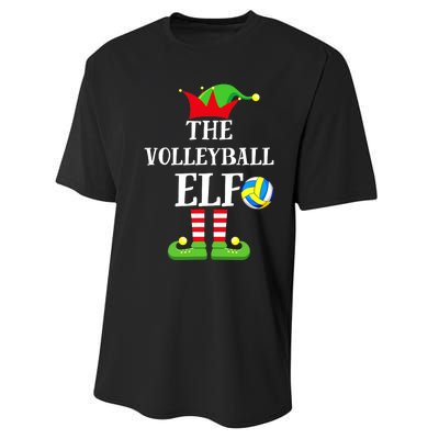 The Volleyball Elf Matching Volleyball Player Christmas Performance Sprint T-Shirt