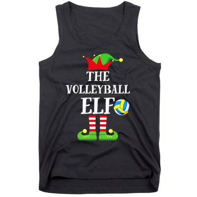 The Volleyball Elf Matching Volleyball Player Christmas Tank Top