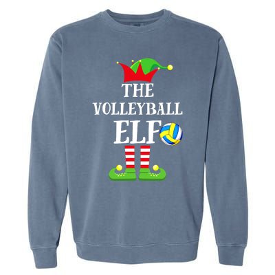 The Volleyball Elf Matching Volleyball Player Christmas Garment-Dyed Sweatshirt