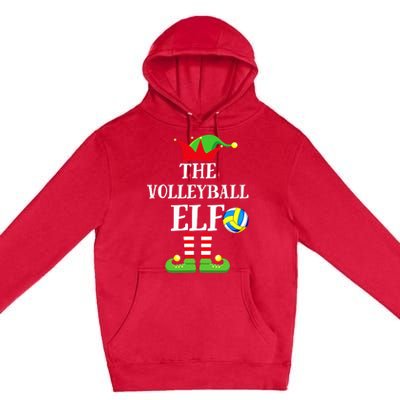 The Volleyball Elf Matching Volleyball Player Christmas Premium Pullover Hoodie