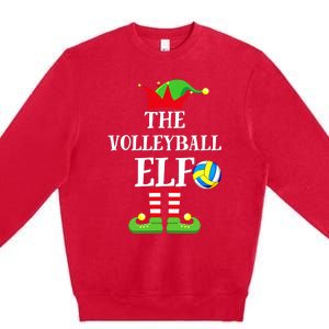 The Volleyball Elf Matching Volleyball Player Christmas Premium Crewneck Sweatshirt