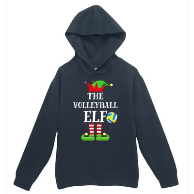 The Volleyball Elf Matching Volleyball Player Christmas Urban Pullover Hoodie