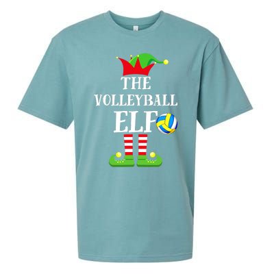 The Volleyball Elf Matching Volleyball Player Christmas Sueded Cloud Jersey T-Shirt