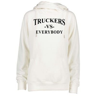 Truckers Vs Everybody Womens Funnel Neck Pullover Hood