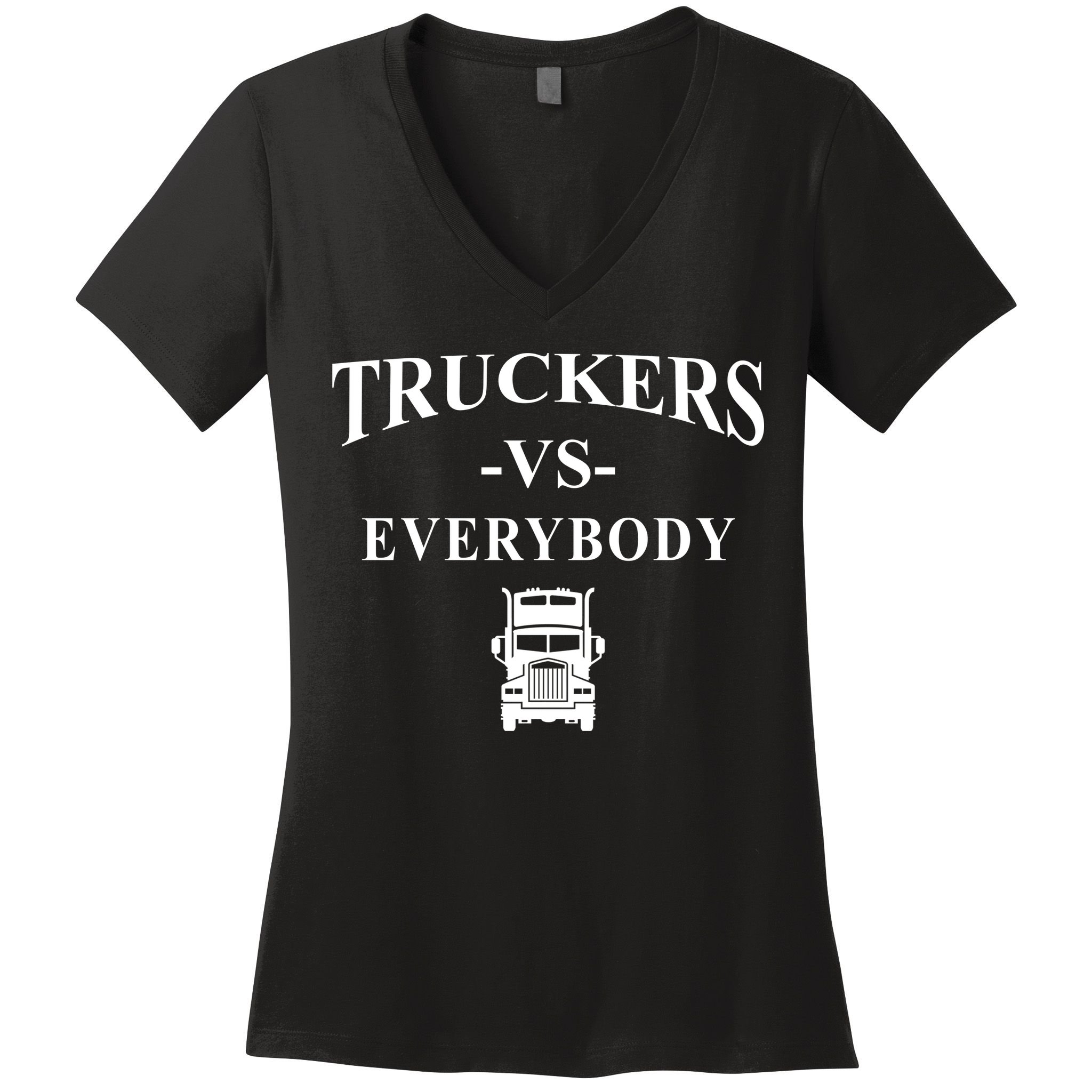 Truckers VS Everybody Truck Women's V-Neck T-Shirt