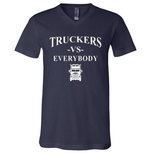 Truckers VS Everybody Truck V-Neck T-Shirt