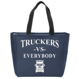 Truckers VS Everybody Truck Zip Tote Bag