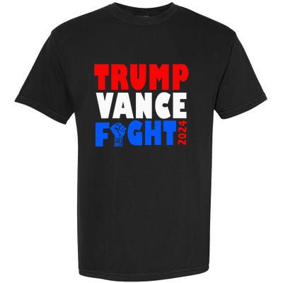 Trump Vance Fight Raised Fist Donald Trump 2024 Garment-Dyed Heavyweight T-Shirt