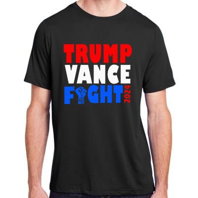 Trump Vance Fight Raised Fist Donald Trump 2024 Adult ChromaSoft Performance T-Shirt