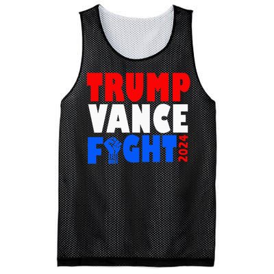 Trump Vance Fight Raised Fist Donald Trump 2024 Mesh Reversible Basketball Jersey Tank