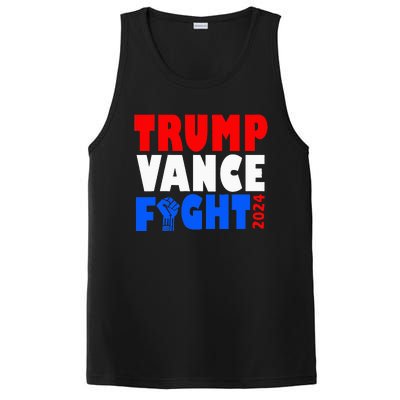 Trump Vance Fight Raised Fist Donald Trump 2024 PosiCharge Competitor Tank