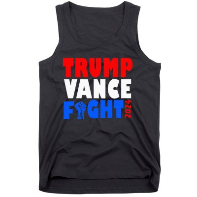 Trump Vance Fight Raised Fist Donald Trump 2024 Tank Top