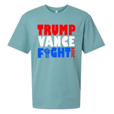 Trump Vance Fight Raised Fist Donald Trump 2024 Sueded Cloud Jersey T-Shirt