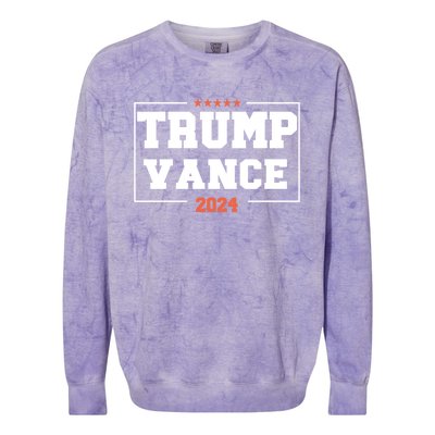 Trump Vance For President 2024 Campaign Us Election Great Gift Colorblast Crewneck Sweatshirt