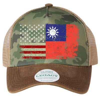 Taiwan Vintage Flag Taiwan Lovers America Taiwanese Pride Gift Legacy Tie Dye Trucker Hat