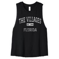 The Villages Florida Fl Vintage Women's Racerback Cropped Tank