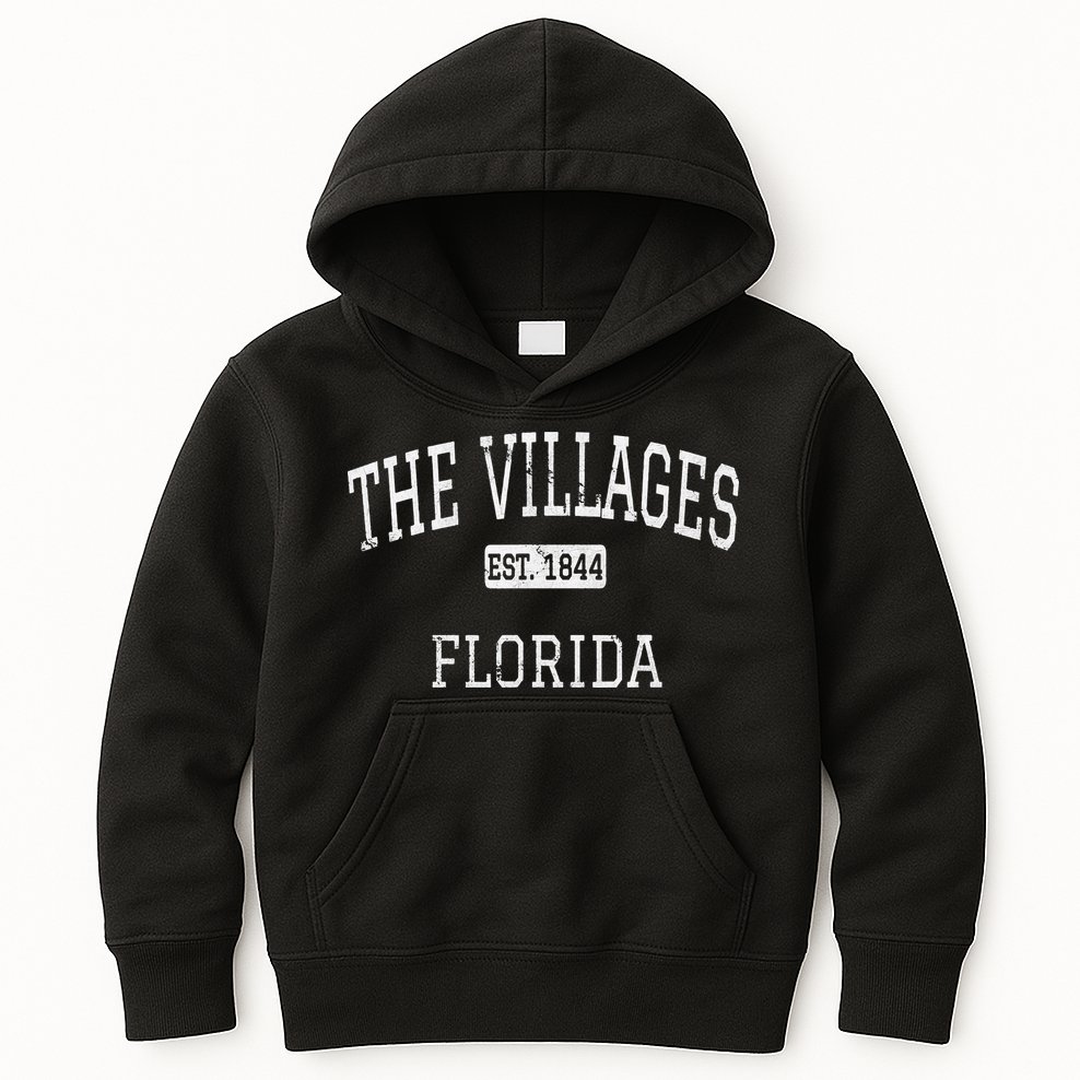 The Villages Florida FL Vintage Kids Hoodie