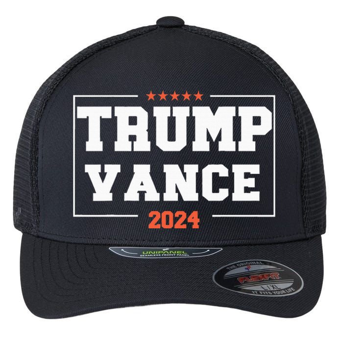 Trump Vance For President 2024 Campaign Us Election Flexfit Unipanel Trucker Cap