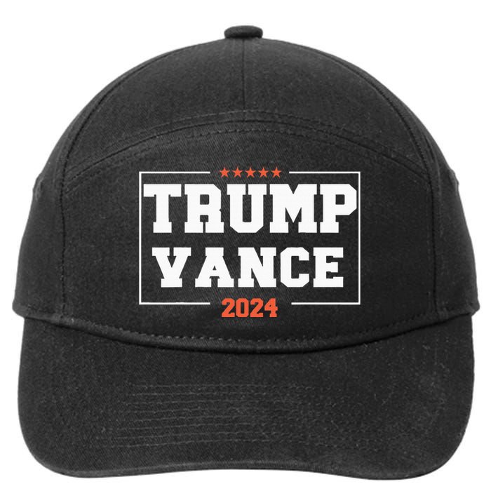 Trump Vance For President 2024 Campaign Us Election 7-Panel Snapback Hat