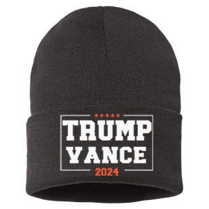 Trump Vance For President 2024 Campaign Us Election Sustainable Knit Beanie