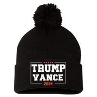 Trump Vance For President 2024 Campaign Us Election Pom Pom 12in Knit Beanie