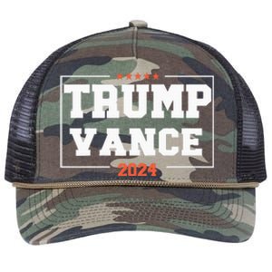 Trump Vance For President 2024 Campaign Us Election Retro Rope Trucker Hat Cap