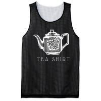 Tea  Vintage Floral Tea Pot Funny Tea Pun Mesh Reversible Basketball Jersey Tank