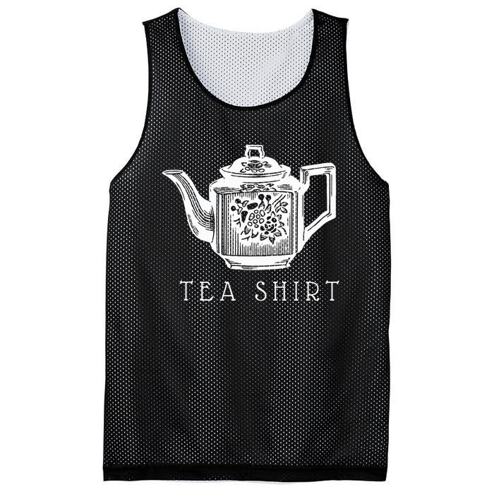 Tea  Vintage Floral Tea Pot Funny Tea Pun Mesh Reversible Basketball Jersey Tank