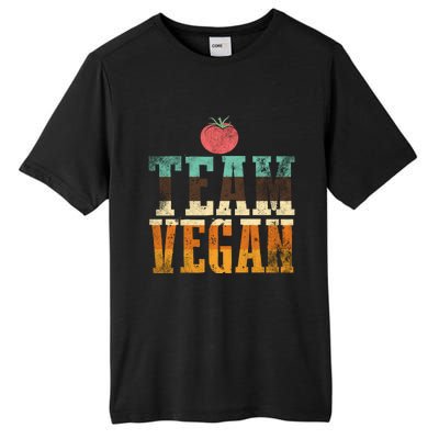 Team Vegan Funny Gift Tall Fusion ChromaSoft Performance T-Shirt