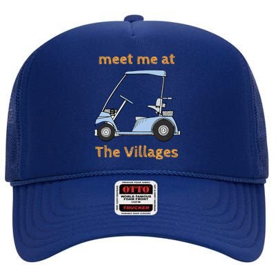 The Villages Florida Retirement Community High Crown Mesh Back Trucker Hat