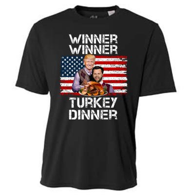 Trump Vance Funny Winner Winner Turkey Dinner Thanksgiving Cooling Performance Crew T-Shirt