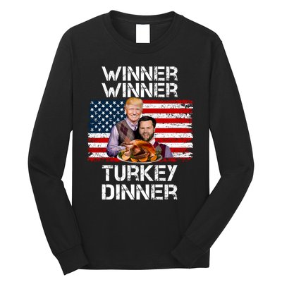 Trump Vance Funny Winner Winner Turkey Dinner Thanksgiving Long Sleeve Shirt