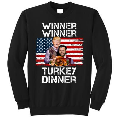 Trump Vance Funny Winner Winner Turkey Dinner Thanksgiving Sweatshirt