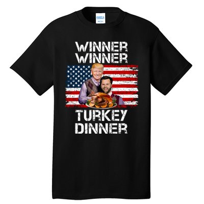 Trump Vance Funny Winner Winner Turkey Dinner Thanksgiving Tall T-Shirt