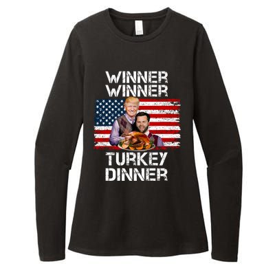 Trump Vance Funny Winner Winner Turkey Dinner Thanksgiving Womens CVC Long Sleeve Shirt