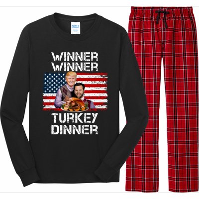 Trump Vance Funny Winner Winner Turkey Dinner Thanksgiving Long Sleeve Pajama Set