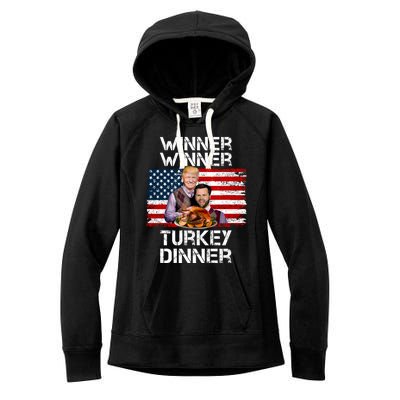 Trump Vance Funny Winner Winner Turkey Dinner Thanksgiving Women's Fleece Hoodie