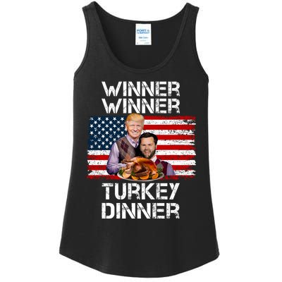 Trump Vance Funny Winner Winner Turkey Dinner Thanksgiving Ladies Essential Tank