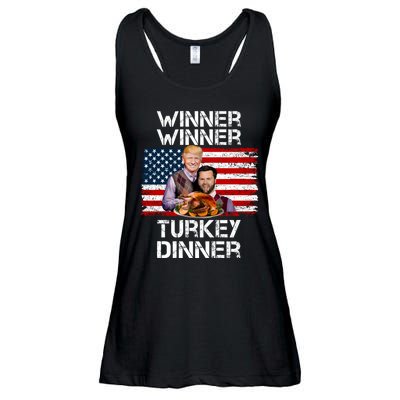 Trump Vance Funny Winner Winner Turkey Dinner Thanksgiving Ladies Essential Flowy Tank