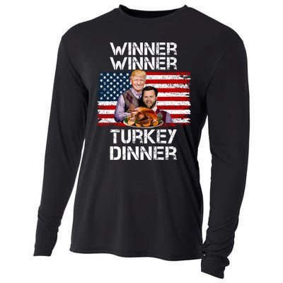 Trump Vance Funny Winner Winner Turkey Dinner Thanksgiving Cooling Performance Long Sleeve Crew