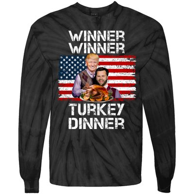 Trump Vance Funny Winner Winner Turkey Dinner Thanksgiving Tie-Dye Long Sleeve Shirt