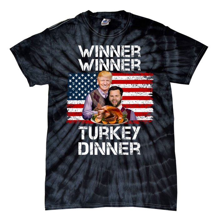 Trump Vance Funny Winner Winner Turkey Dinner Thanksgiving Tie-Dye T-Shirt