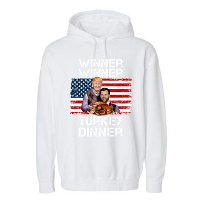 Trump Vance Funny Winner Winner Turkey Dinner Thanksgiving Garment-Dyed Fleece Hoodie