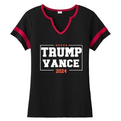 Trump Vance For President 2024 Campaign Us Election Ladies Halftime Notch Neck Tee