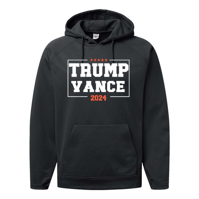 Trump Vance For President 2024 Campaign Us Election Performance Fleece Hoodie