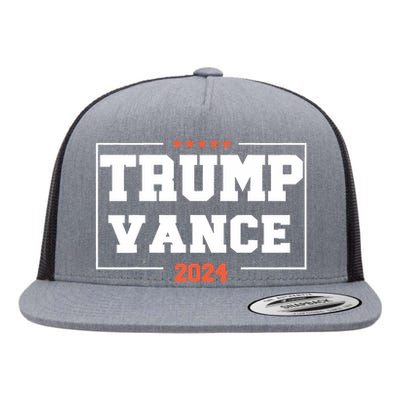 Trump Vance For President 2024 Campaign Us Election Flat Bill Trucker Hat